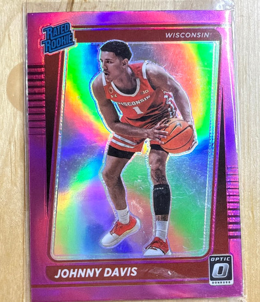 2022 Donruss Panini Chronicles Draft Picks - Donruss Optic Rated Rookie Pink | Johnny Davis