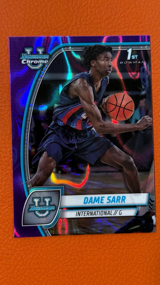 2024 Bowman University Chrome - Black Wave Refractor | Dame Sarr