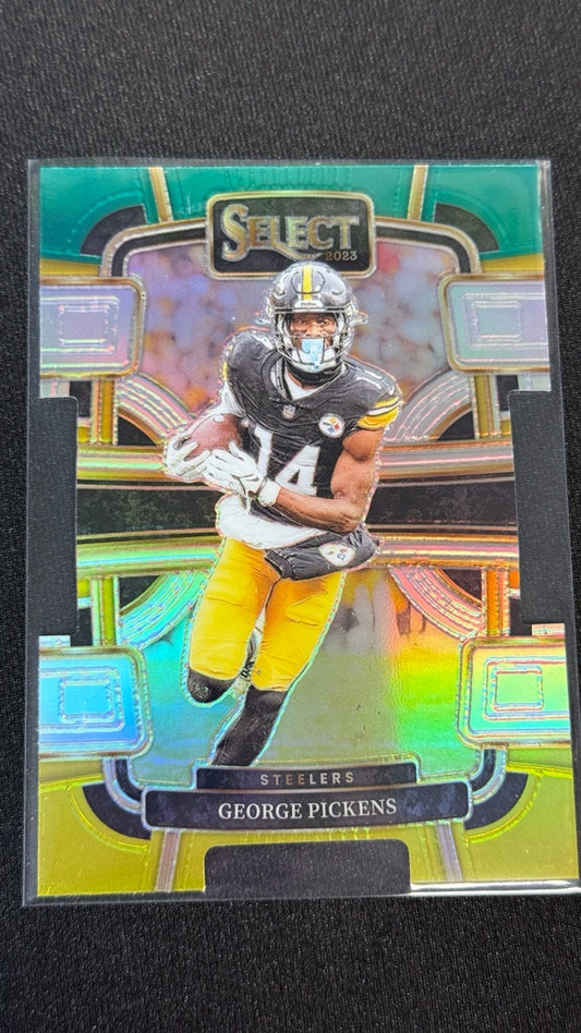 2023 Panini Select - Green and Yellow Prizms Die Cuts | George Pickens