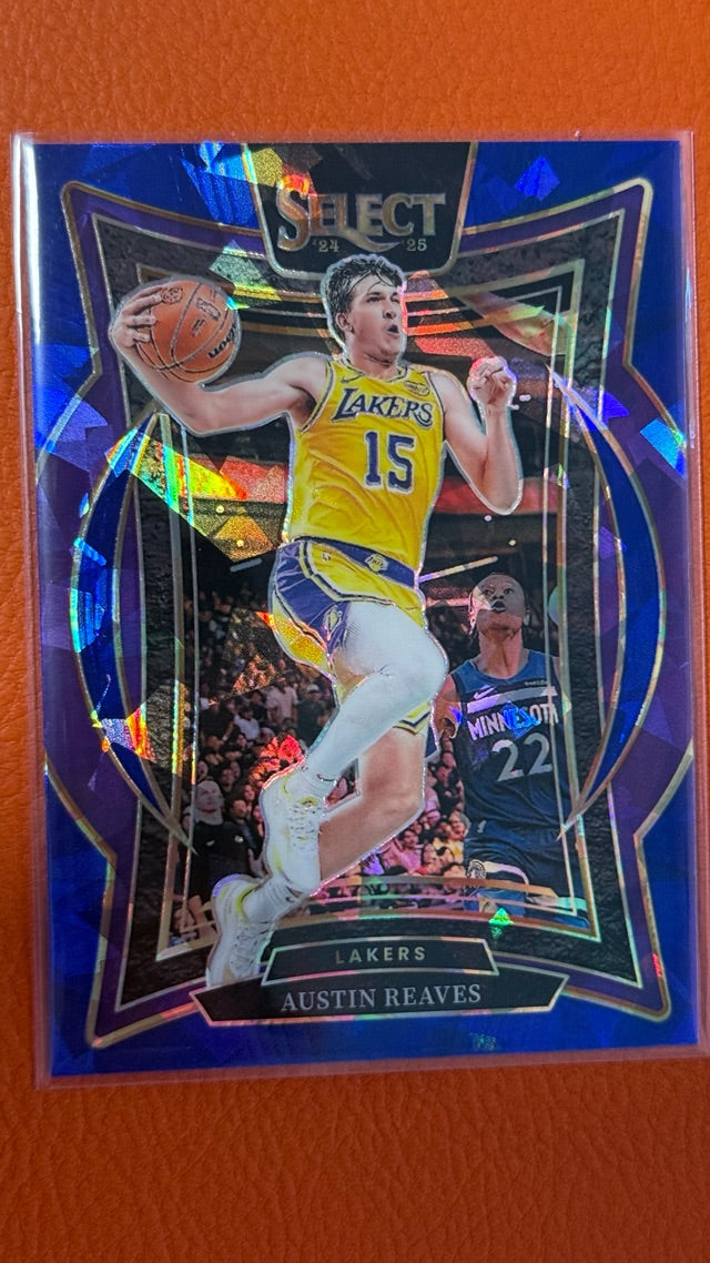 2024 Prizm Panini Select - Blue Cracked Ice Prizm | Austin Reaves
