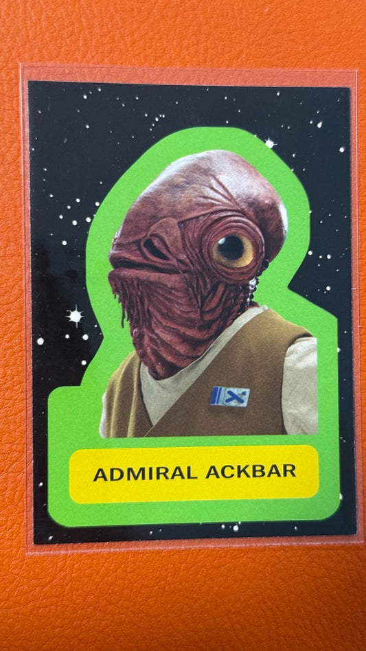 2017 Topps Star Wars Journey To The Last Jedi - Character Retro Stickers | Admiral Ackbar