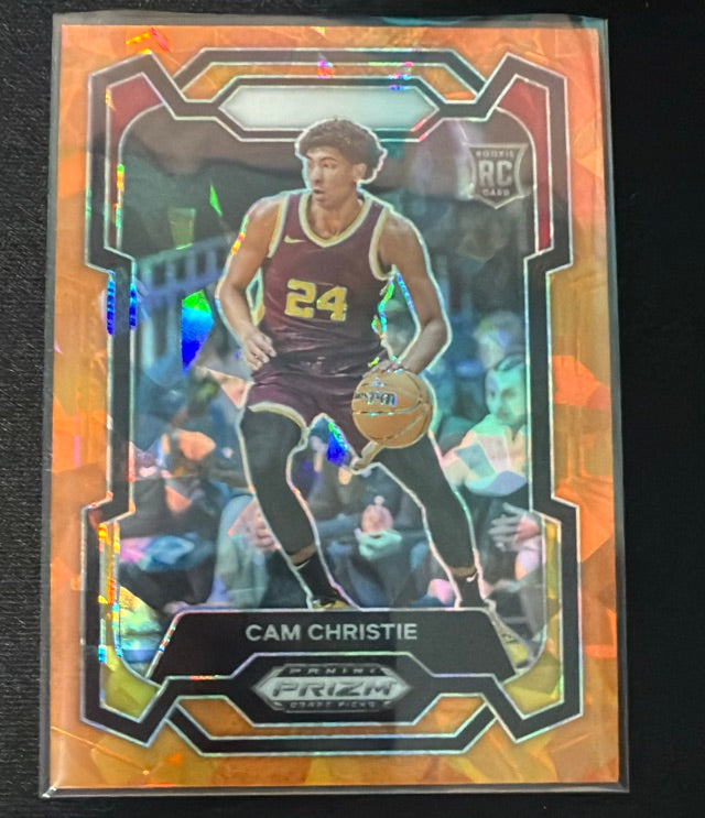 2024 Prizm Panini Prizm Draft Picks - Prizms Orange Ice | Cam Christie
