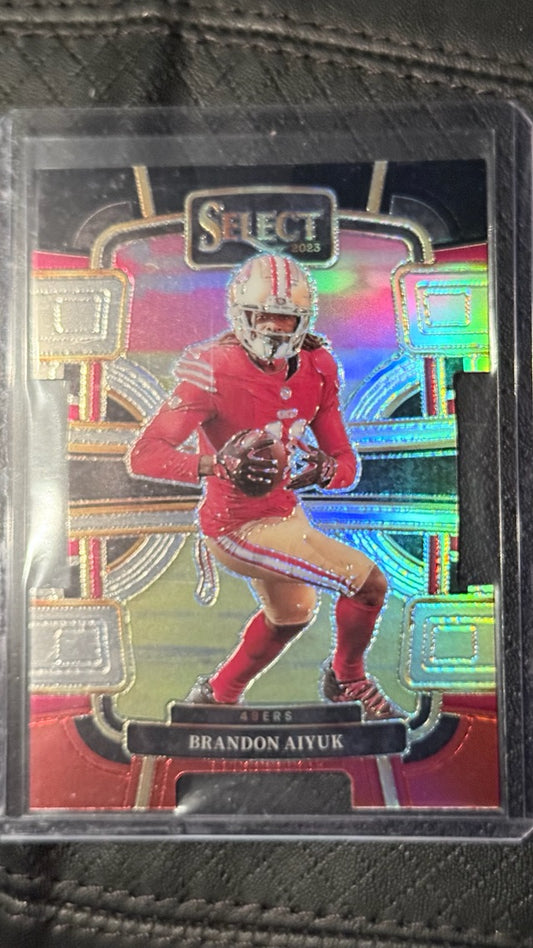 2023 Panini Select - Black and Red Prizms Die Cuts | Brandon Aiyuk