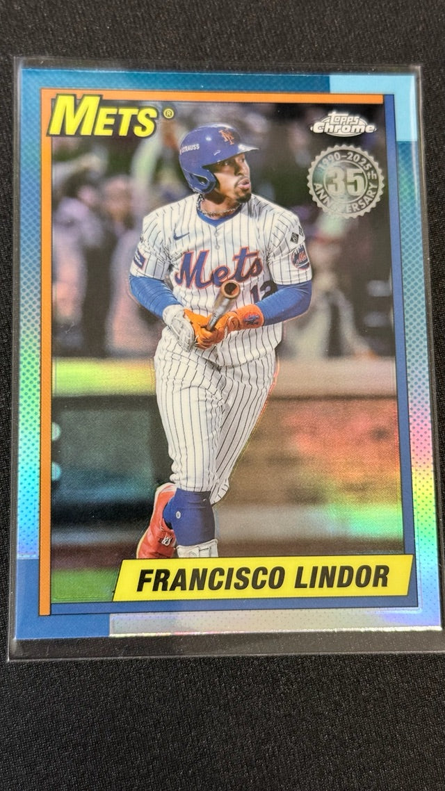 2025 Topps Chrome - 1990 Topps Baseball 35th Anniversary | Francisco Lindor