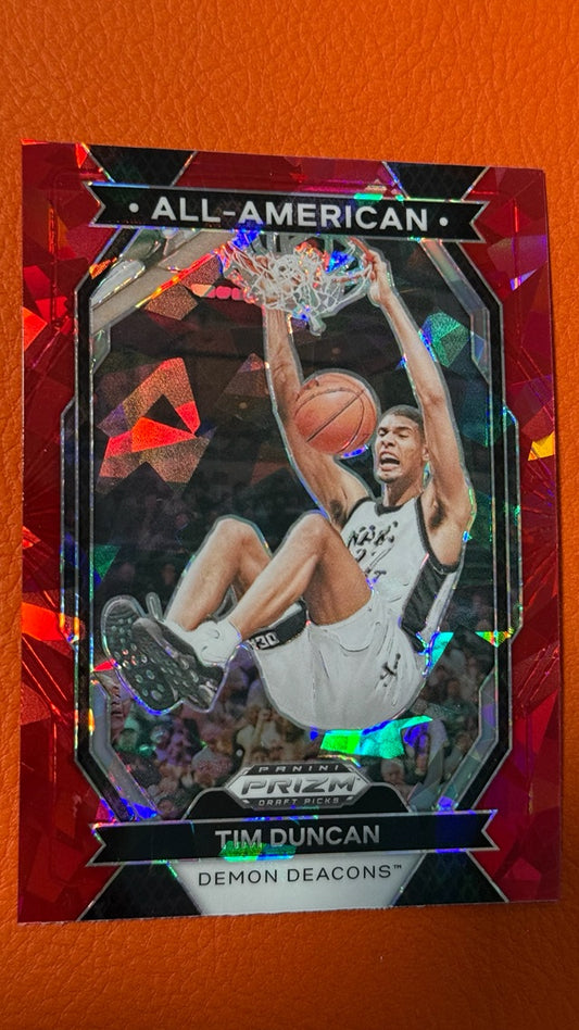 2024 Panini Prizm Draft Picks - Prizms Red Ice | Tim Duncan