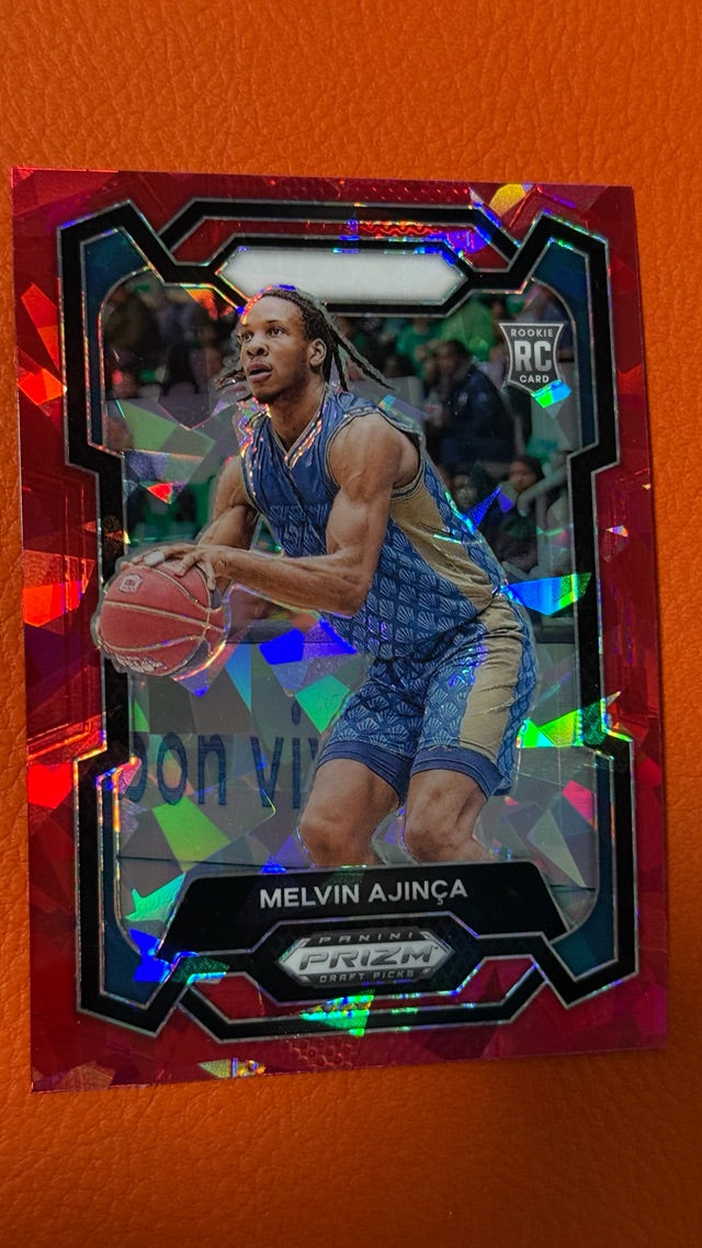 2024 Prizm Panini Prizm Draft Picks - Prizms Red Ice | Melvin Ajinca
