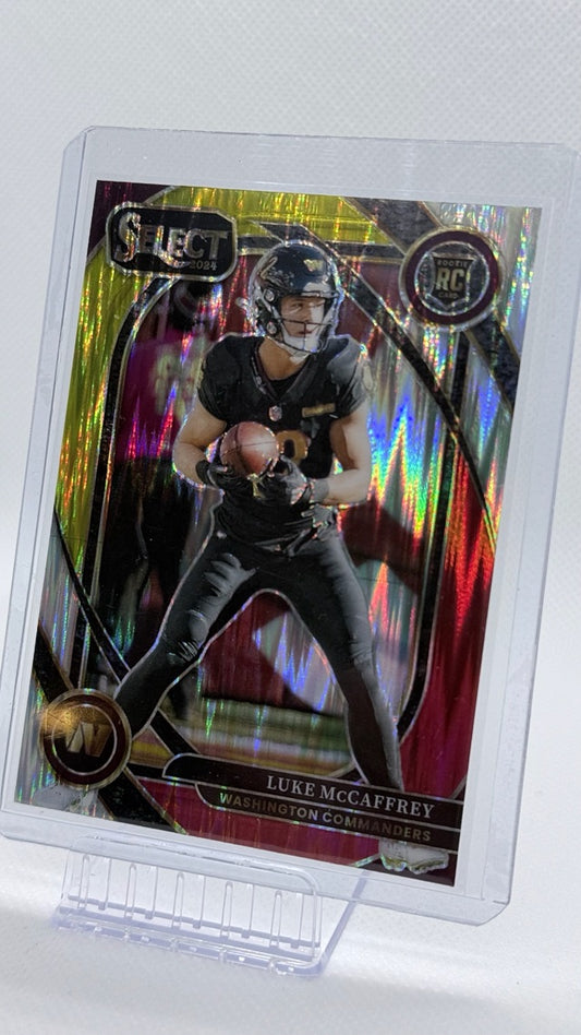 2024 Select Panini Select - Red & Yellow Prizm Shock | Luke McCaffrey