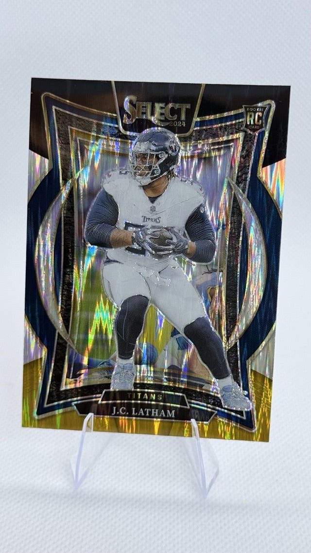 2024 Panini Select - Black & Gold Prizm Shock | J.C. Latham