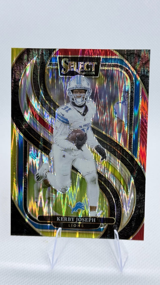 2024 Panini Select - Red & Yellow Prizm Shock | Kerby Joseph