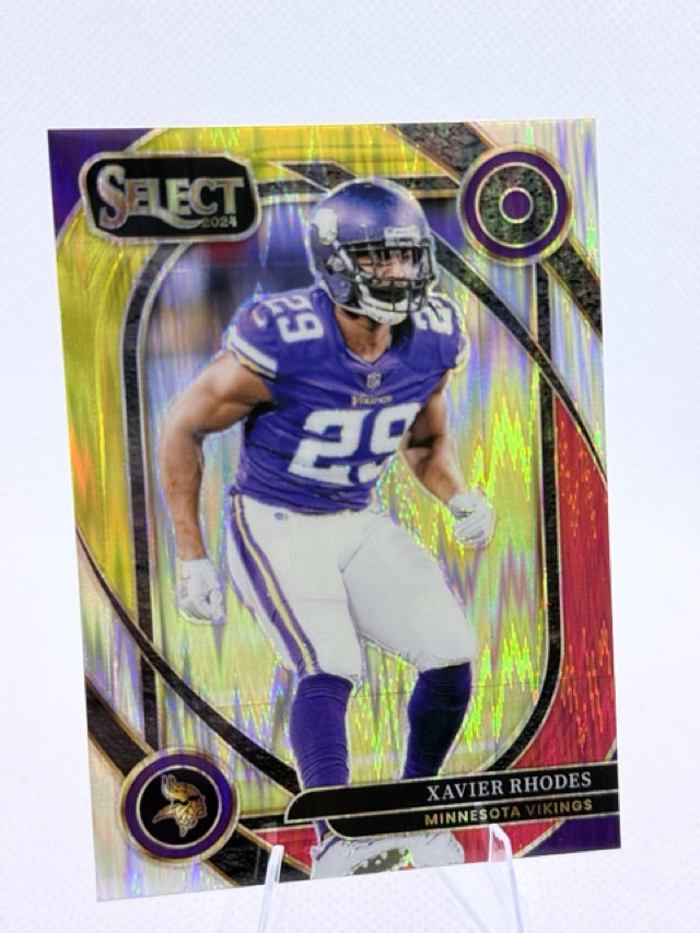 2024 Select Panini Select - Red & Yellow Prizm Shock | Xavier Rhodes