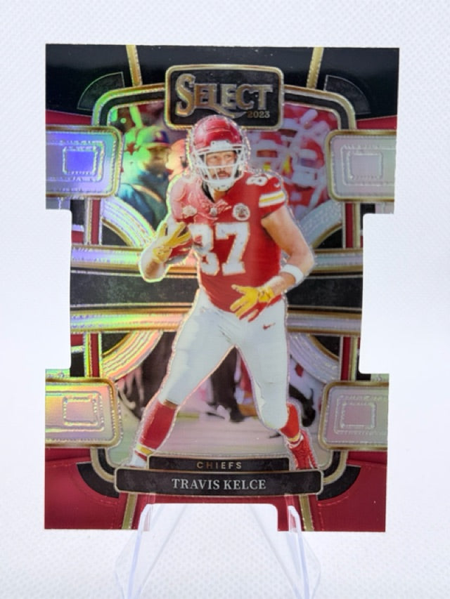 2023 Panini Select - Black and Gold Prizms Die Cuts | Travis Kelce
