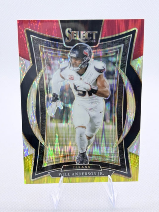 2024 Select Panini Select - Red & Yellow Prizm Shock | Will Anderson Jr.