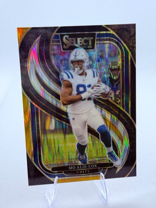 2024 Prizm Panini Select - Black & Gold Prizm Shock | Mo Alie-Cox
