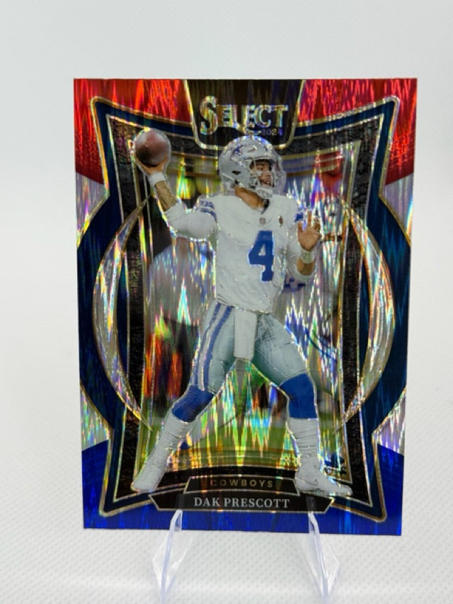 2024 Prizm Panini Select - Red & Blue Prizm Shock | Dak Prescott