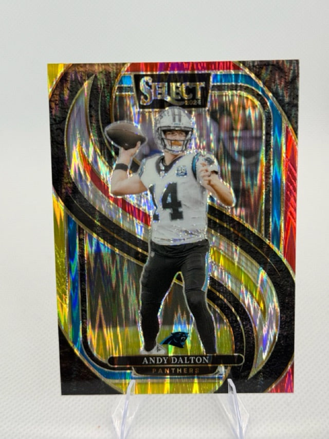 2024 Panini Select - Red & Blue Prizm Shock | Andy Dalton