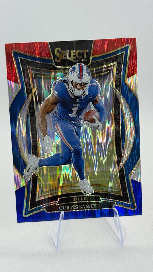 2024 Select Panini Select - Red & Blue Prizm Shock | Curtis Samuel