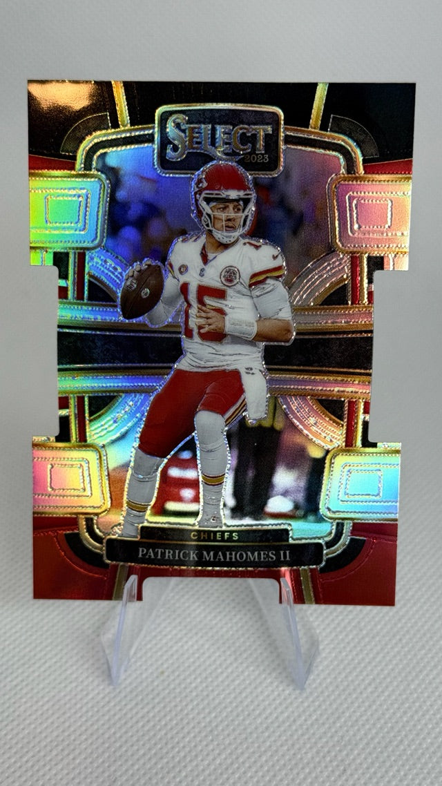2023 Prizm Panini Select - Black and Red Prizms Die Cuts | Patrick Mahomes II