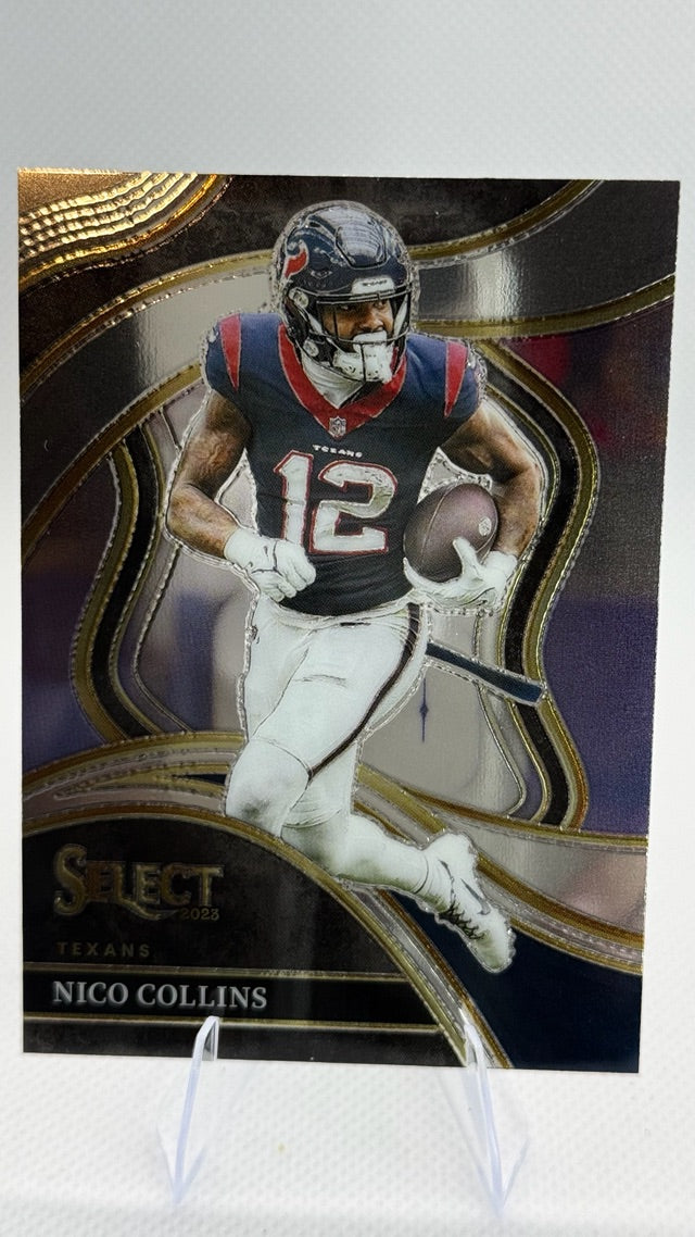 2023 Panini Select - Black and Gold Prizms Die Cuts | Nico Collins