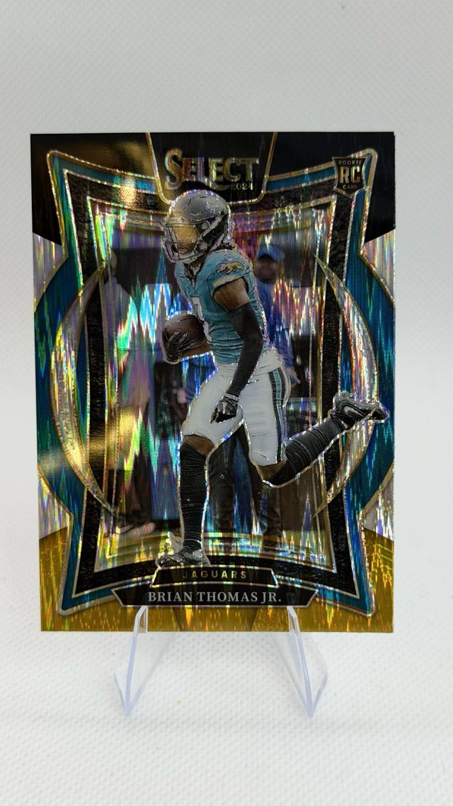 2024 Prizm Panini Select - Black & Gold Prizm Shock | Brian Thomas Jr.