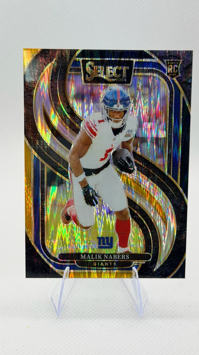2024 Panini Select - Black & Gold Prizm Shock | Malik Nabers