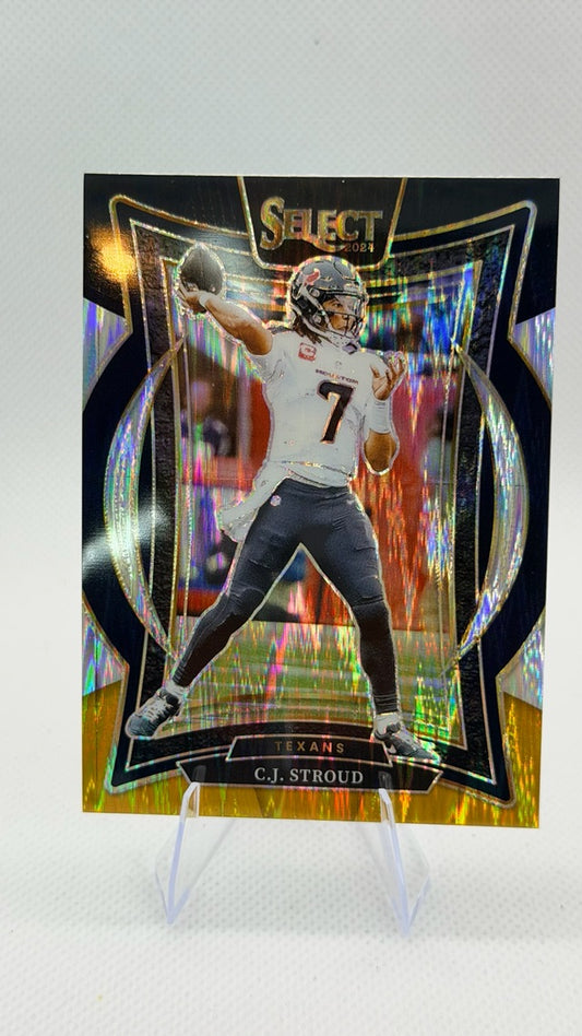 2024 Prizm Panini Select - Black & Gold Prizm Shock | C.J. Stroud