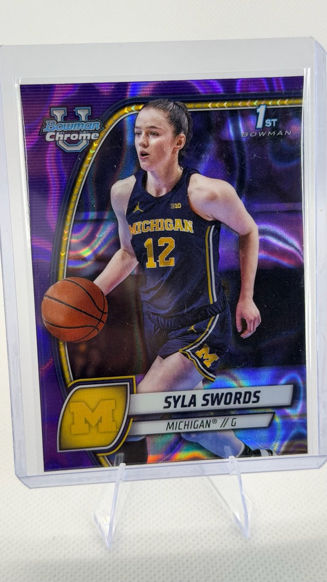2024 Bowman University Chrome - Purple Lava Refractor | Syla Swords
