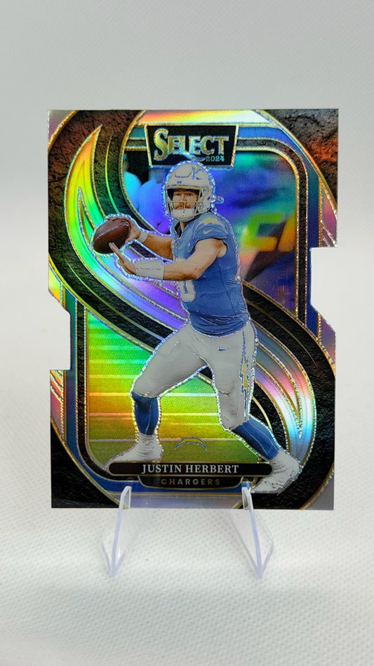 2024 Panini Select - Silver Prizm Die Cut | Justin Herbert