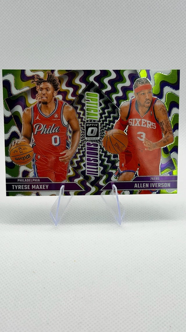 2024 Donruss Optic - Optical Illusions | Allen Iverson/Tyrese Maxey