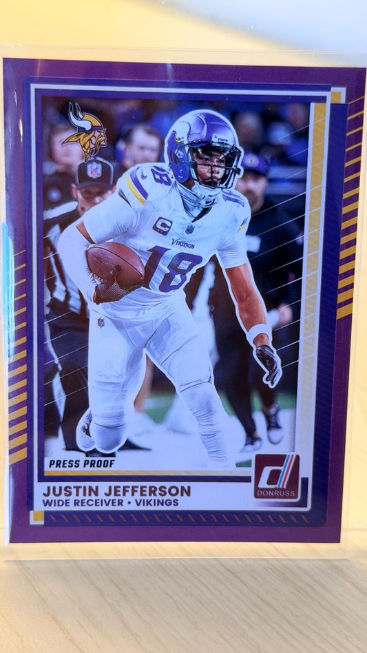 2025 Donruss Press Proofs Purple | Justin Jefferson