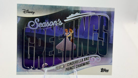 Cinderella and Prince Charming 2025 Topps Season's Greetings #SG-5 (front);Cinderella and Prince Charming 2025 Topps Season's Greetings #SG-5 (back)
