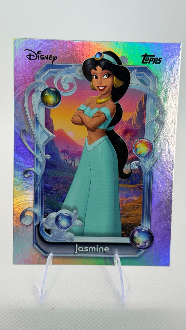 Jasmine 2025 Topps Topps Disney Wonder #156 (front);Jasmine 2025 Topps Topps Disney Wonder #156 (back)