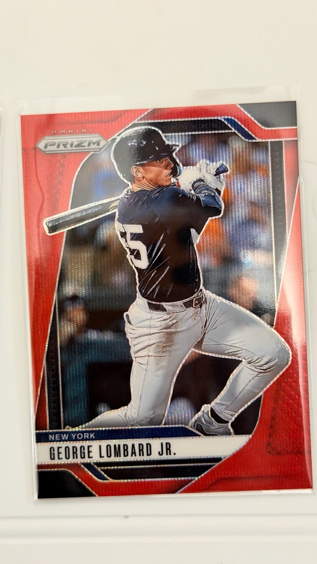George Lombard Jr. 2025 Panini Panini Prizm #122 (front);George Lombard Jr. 2025 Panini Panini Prizm #122 (back)