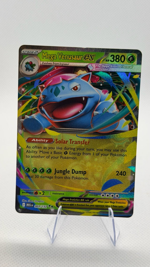 Mega Venusaur ex 2025  ME01: Mega Evolution #003/132 (front);Mega Venusaur ex 2025  ME01: Mega Evolution #003/132 (back)