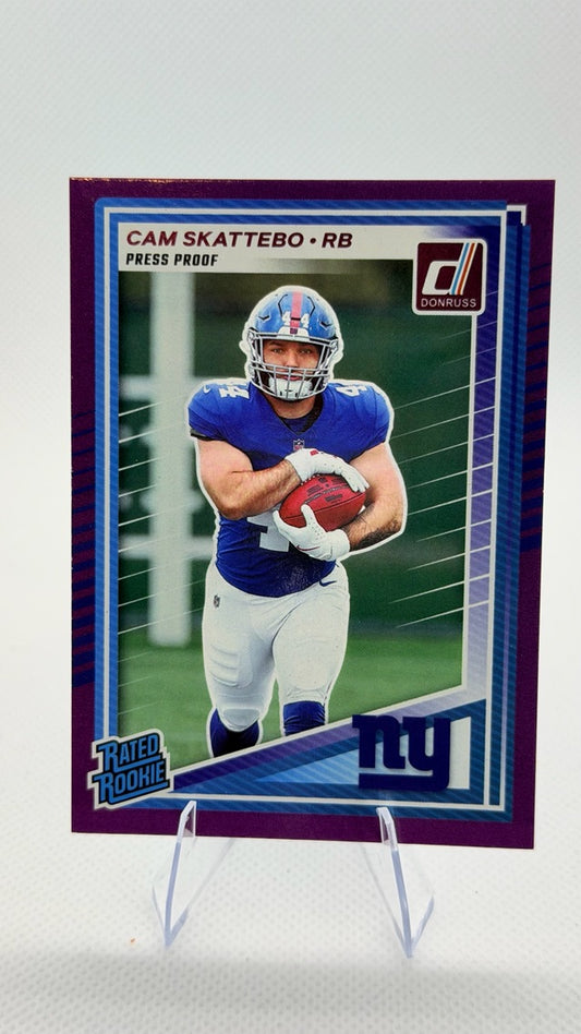 Cam Skattebo 2025 Donruss Donruss #302 (front);Cam Skattebo 2025 Donruss Donruss #302 (back)