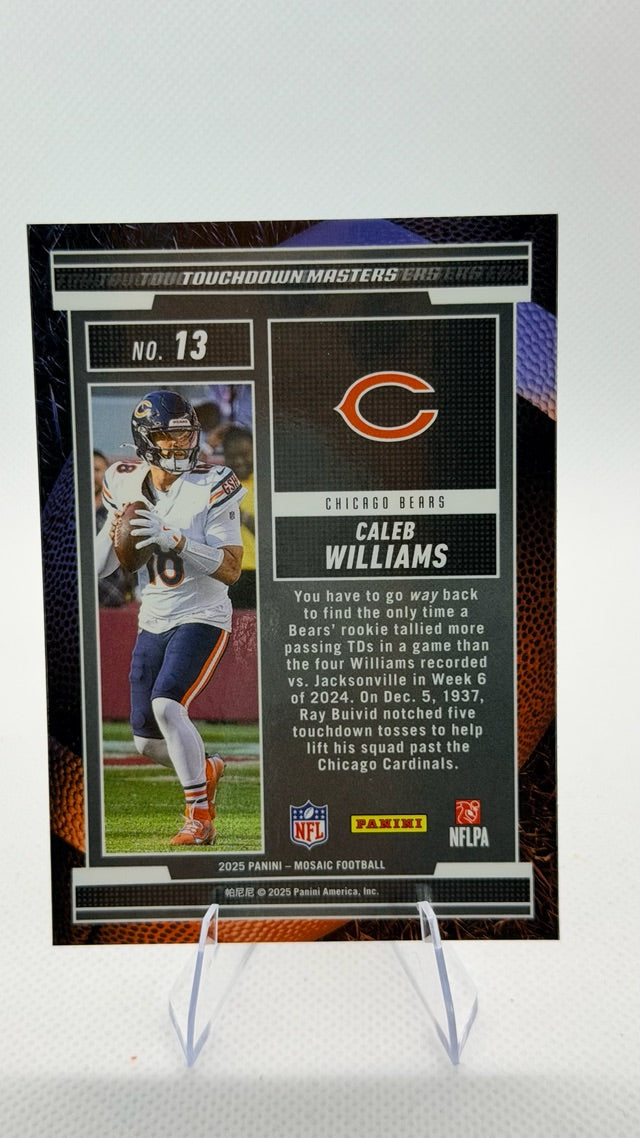 Caleb Williams 2025 Panini #13 (front);Caleb Williams 2025 Panini #13 (back)