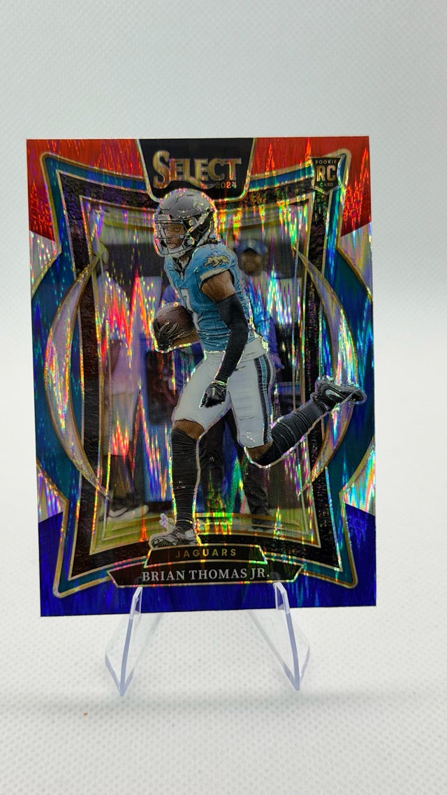 Brian Thomas Jr. 2024 Panini Panini Select #91 (front);Brian Thomas Jr. 2024 Panini Panini Select #91 (back)