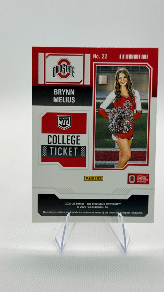 Brynn Melius 2025 Panini Donuts #22 (front);Brynn Melius 2025 Panini Donuts #22 (back)