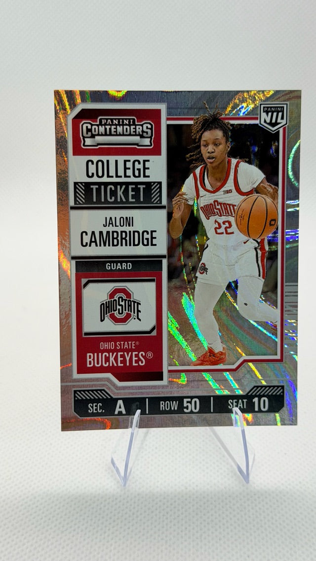 Jaloni Cambridge 2025 Panini Swirl #27 (front);Jaloni Cambridge 2025 Panini Swirl #27 (back)