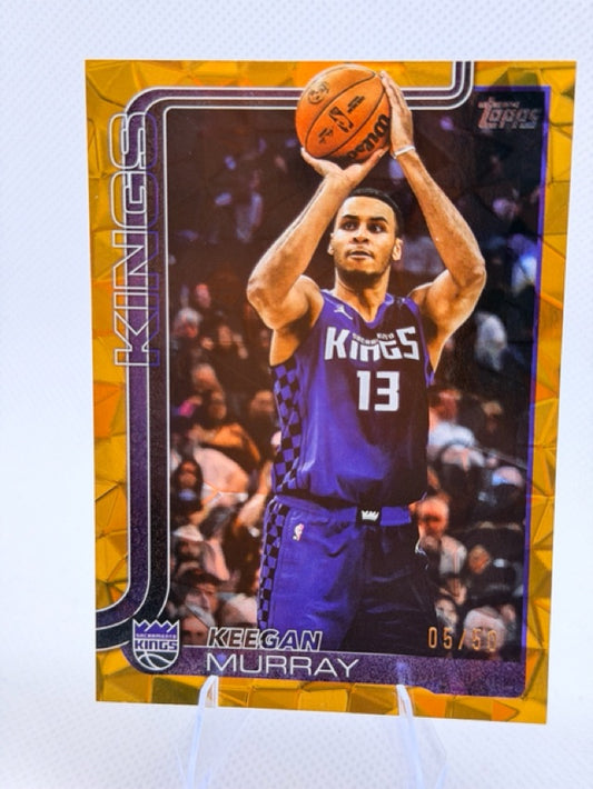 Keegan Murray 2025-26 Topps Flagship #166 (front);Keegan Murray 2025-26 Topps Flagship #166 (back)