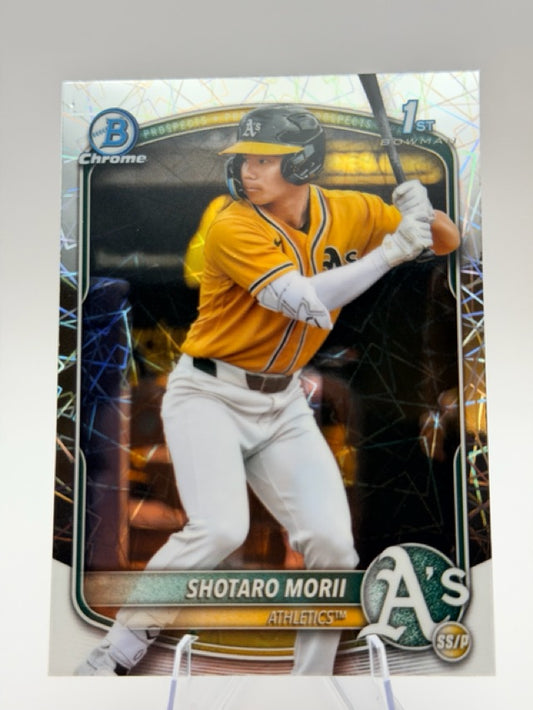 Shotaro Morii 2025 Bowman Prospects Laser #BCP-170 (front);Shotaro Morii 2025 Bowman Prospects Laser #BCP-170 (back)