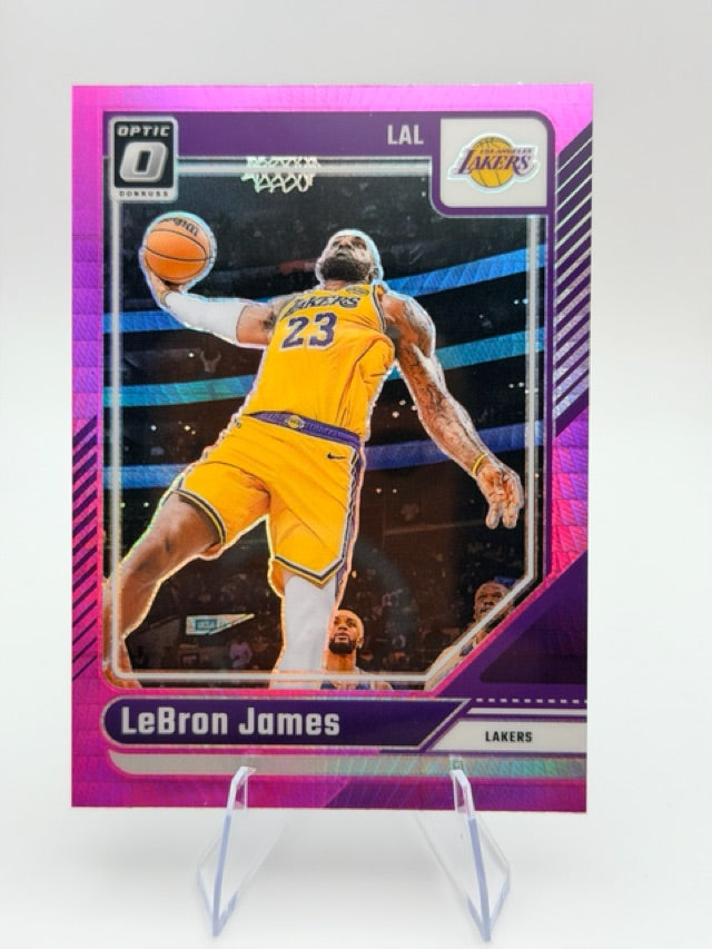 LeBron James 2024-25 Optic Donruss Optic #148 (front);LeBron James 2024-25 Optic Donruss Optic #148 (back)