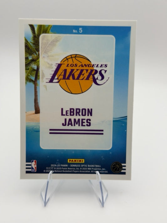 LeBron James 2024-25 Optic Splash! #5 (front);LeBron James 2024-25 Optic Splash! #5 (back)