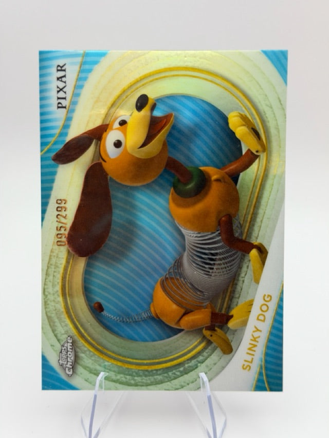 Slinky Dog 2025 Topps Topps Chrome Disney #91 (front);Slinky Dog 2025 Topps Topps Chrome Disney #91 (back)