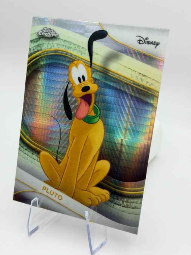 Pluto 2025 Topps Topps Chrome Disney #95 (front);Pluto 2025 Topps Topps Chrome Disney #95 (back)