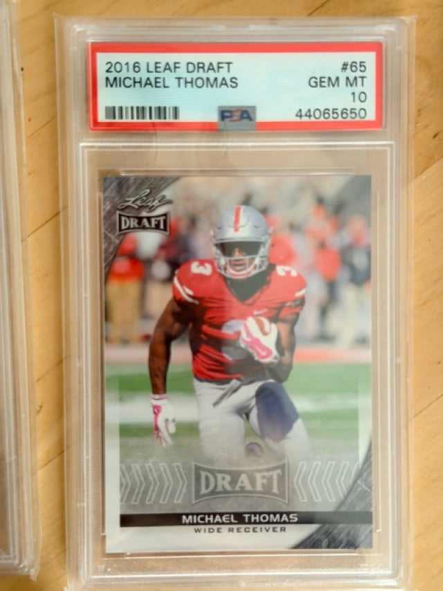 MICHAEL THOMAS 2016  Leaf Draft #65 (front);MICHAEL THOMAS 2016  Leaf Draft #65 (back)