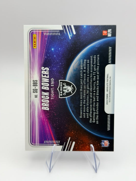 Brock Bowers 2024 Panini Star Gazing #SG-BBS (front);Brock Bowers 2024 Panini Star Gazing #SG-BBS (back)