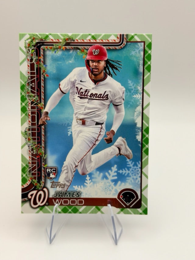 James Wood 2025 Topps Topps Holiday #H94 (front);James Wood 2025 Topps Topps Holiday #H94 (back)