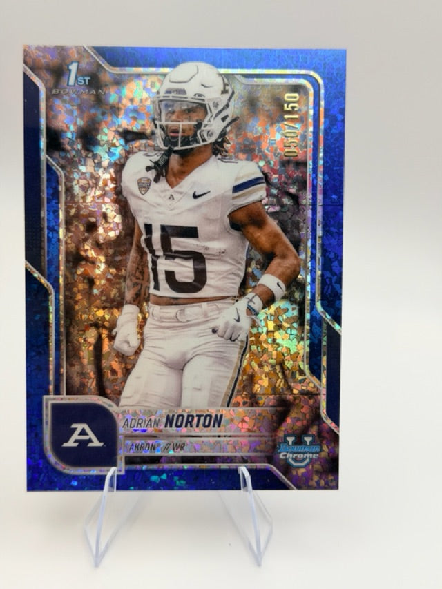 Adrian Norton 2025 Bowman Bowman University Chrome #88 (front);Adrian Norton 2025 Bowman Bowman University Chrome #88 (back)