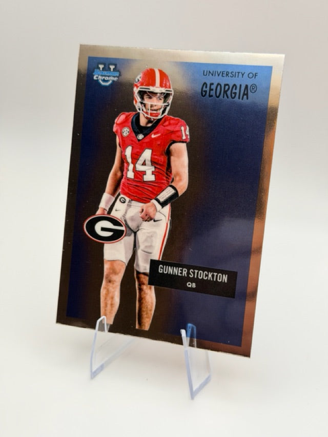 Gunner Stockton 2025 Bowman 1955 Bowman Football #55AV-4 (front);Gunner Stockton 2025 Bowman 1955 Bowman Football #55AV-4 (back)