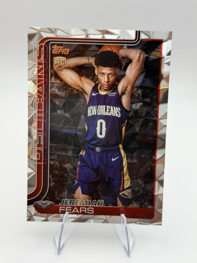 Jeremiah Fears 2025-26 Topps Diamante #207 (front);Jeremiah Fears 2025-26 Topps Diamante #207 (back)